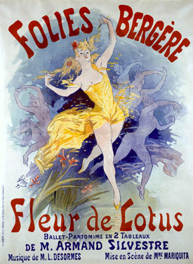 Folies Bergères, Fleur de Lotus (1893) – Jules Chéret Tablo