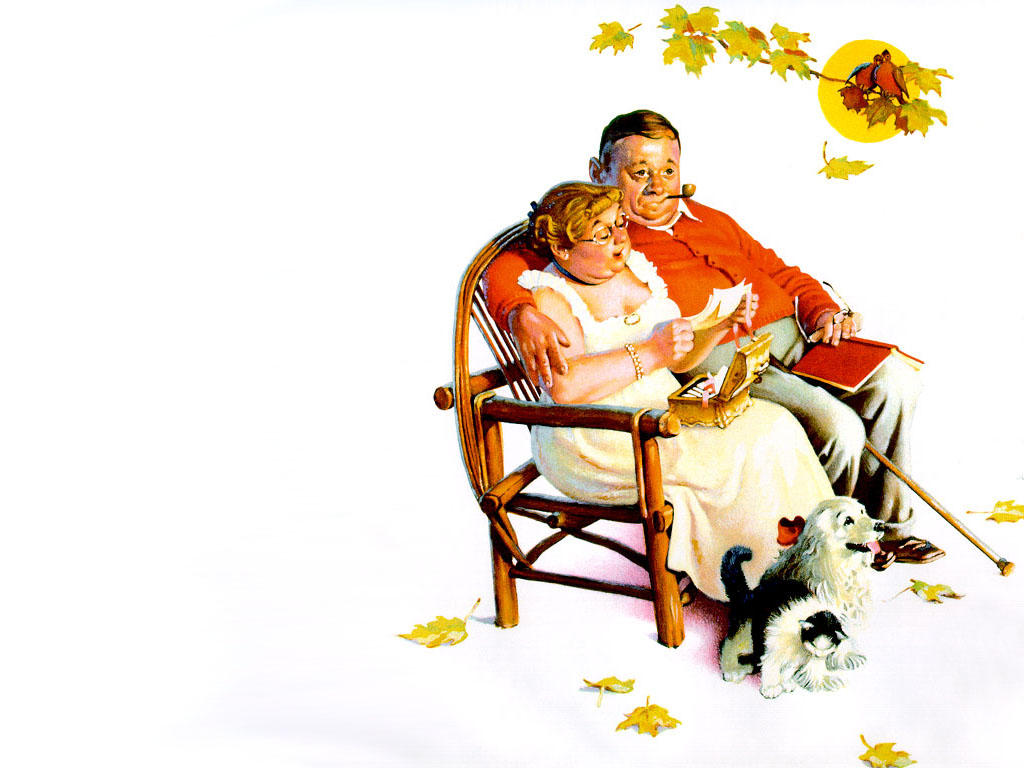 Fondly Do We Remember (1955) - Norman Rockwell Tablo