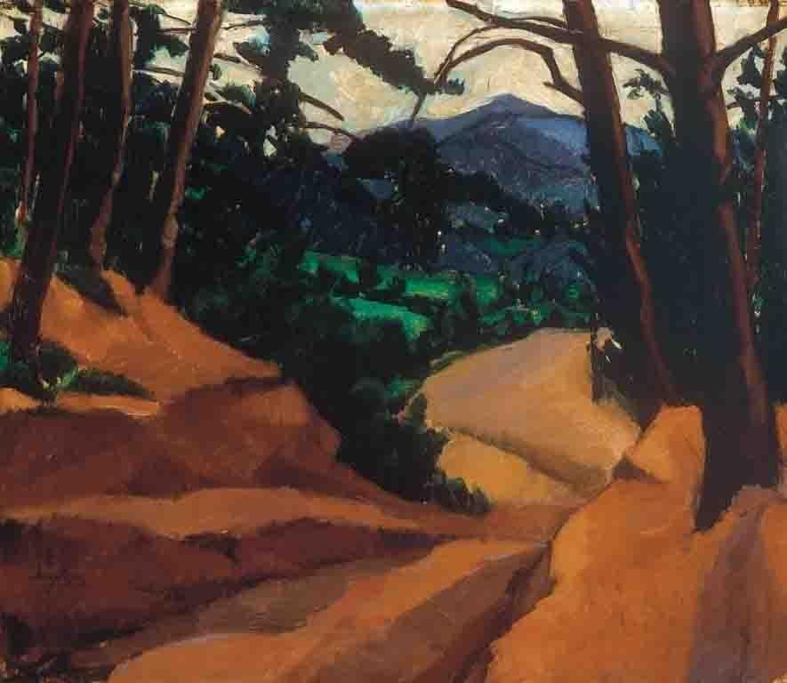 Forest Landscape (1911) - Lajos Tihanyi Tablo