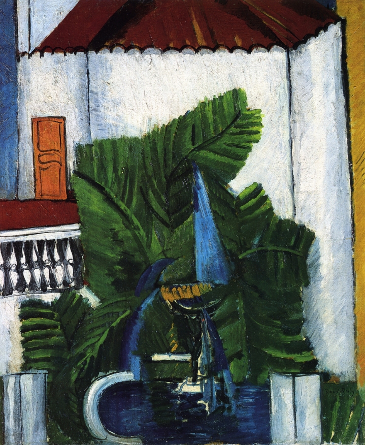Fountain in Avignon (1913) - Raoul Dufy Tablo