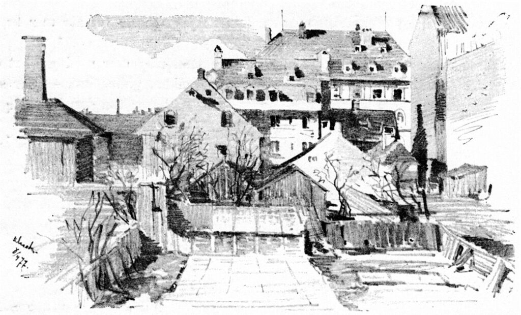 Fra Mitt Vindu I Schwanthalerstrasse - Theodor Severin Kittelsen Tablo