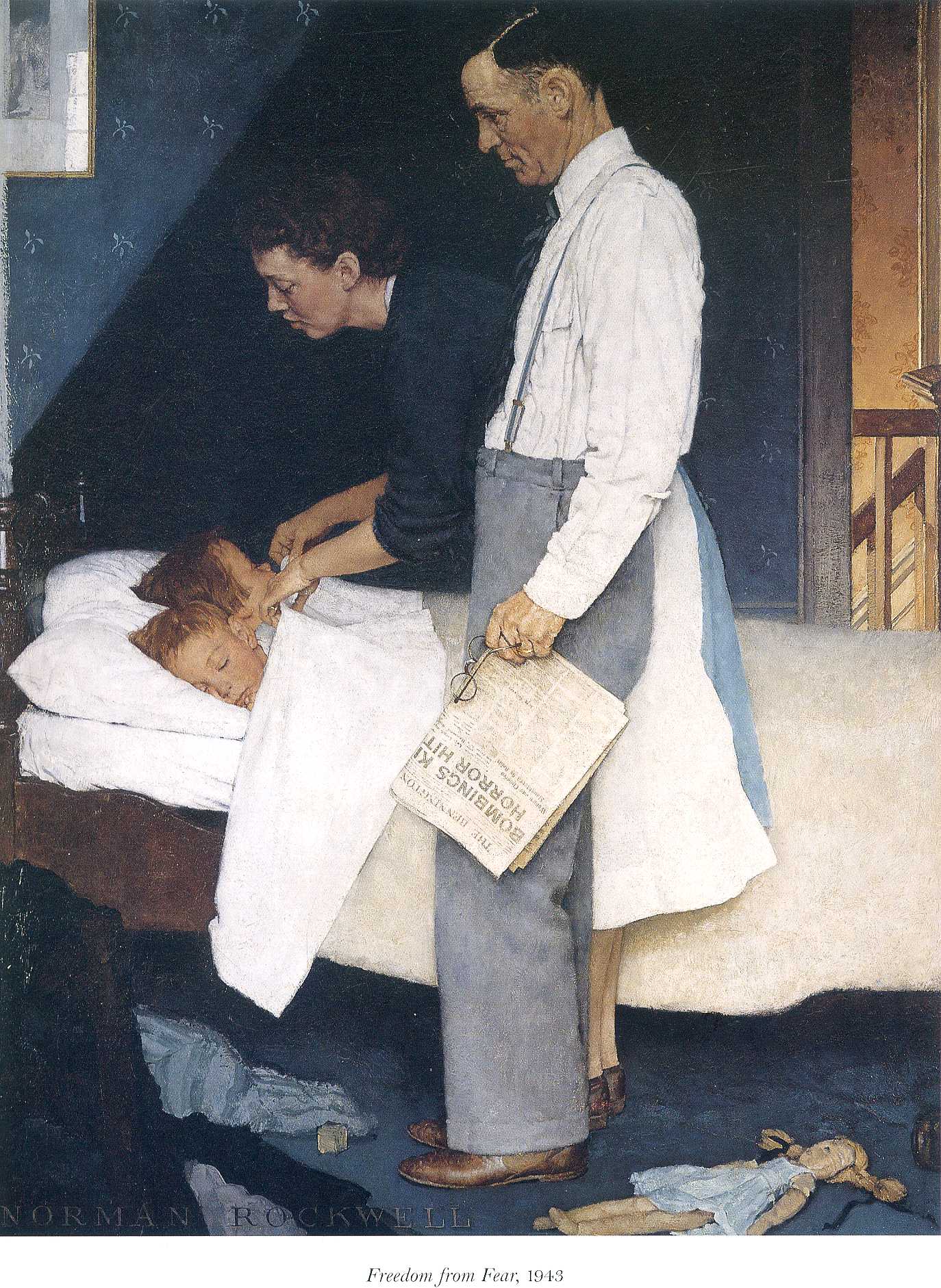 Freedom From Fear (1943) - Norman Rockwell Tablo