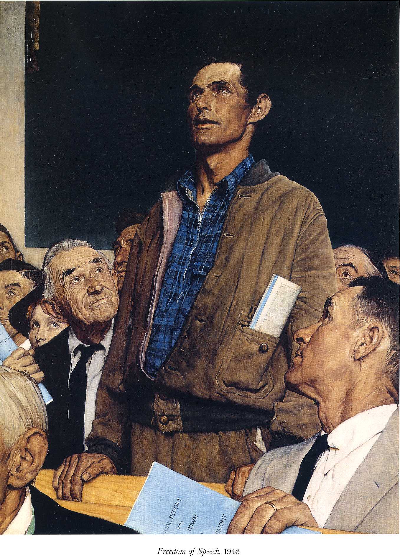 Freedom of Speech (1943) - Norman Rockwell Tablo