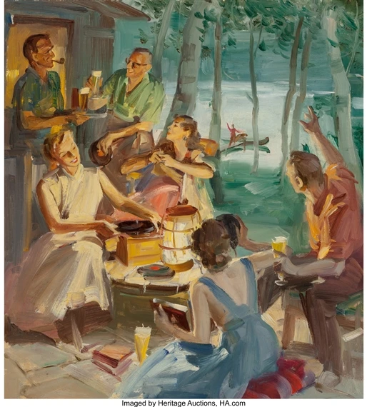 Friends from Across the Lake study - Haddon Sundblom Tablo