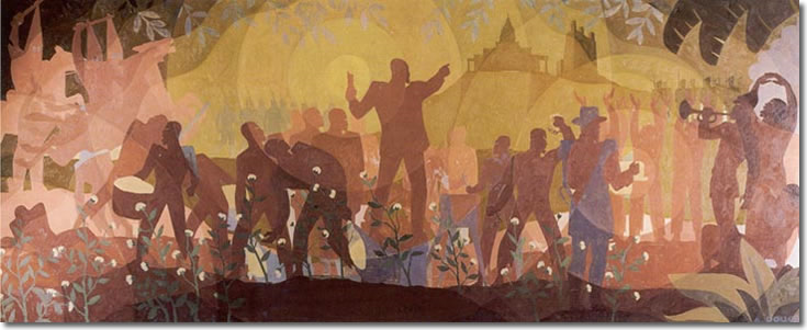 From Slavery Through Reconstruction (1934) – Aaron Douglas Tablo
