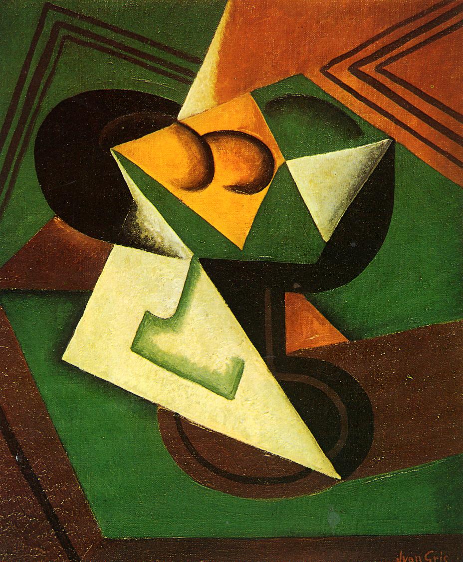 Fruit Bowl and Fruit - Juan Gris Tablo