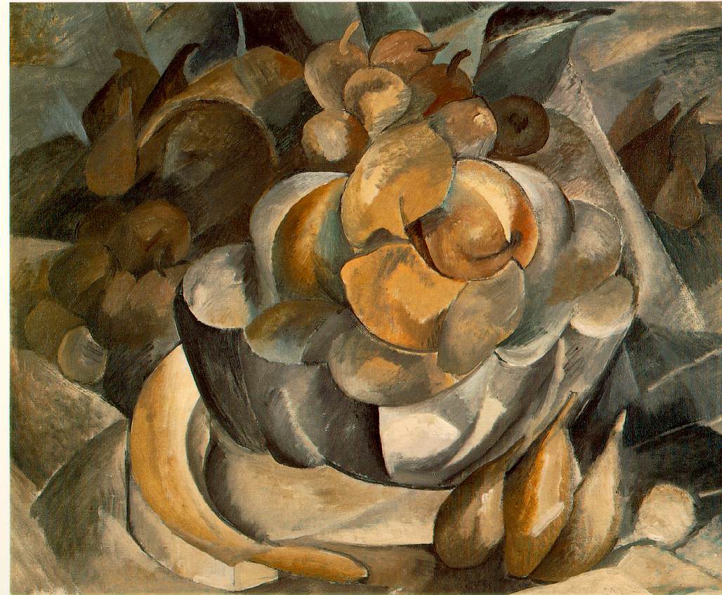 Fruit Dish (1908) - Georges Braque Tablo