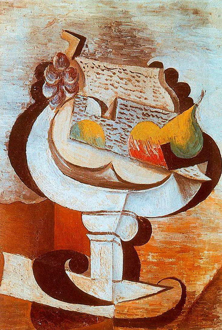 Fruit dish (1917) - Pablo Picasso Tablo
