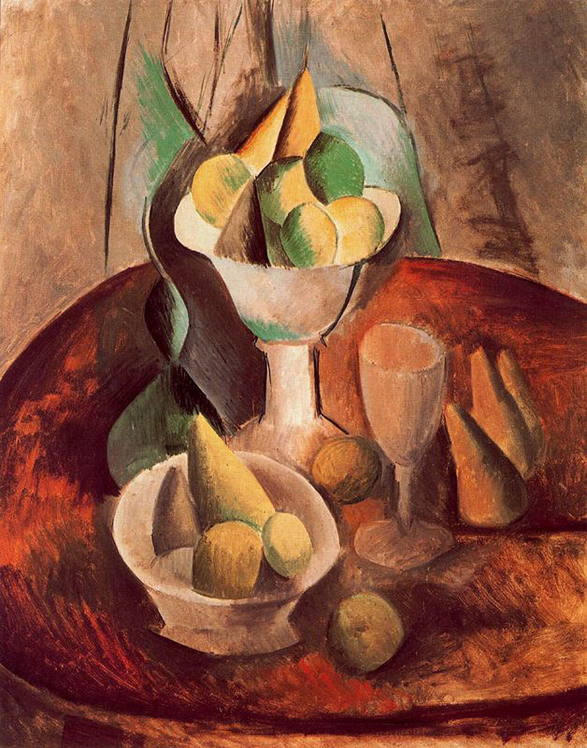 Fruit in a Vase (1909) - Pablo Picasso Tablo