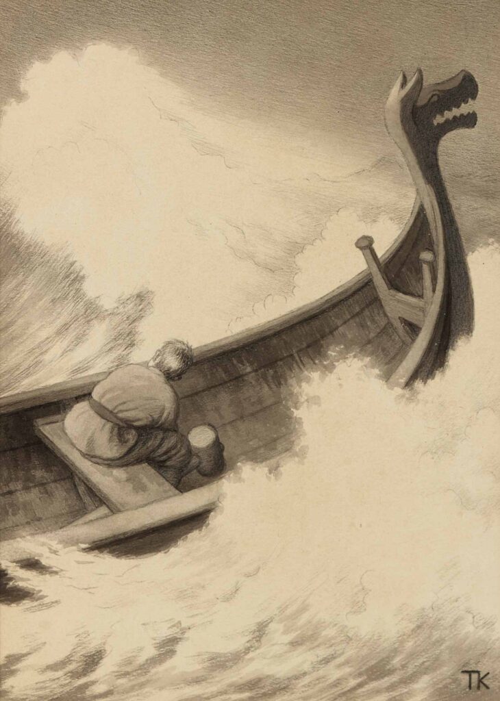 Fuegl Dam - Theodor Severin Kittelsen Tablo