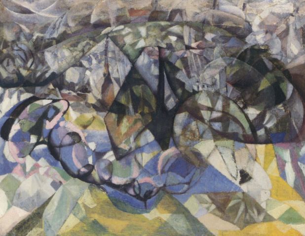 Fumée et arbres en fleurs - Jacques Villon Tablo