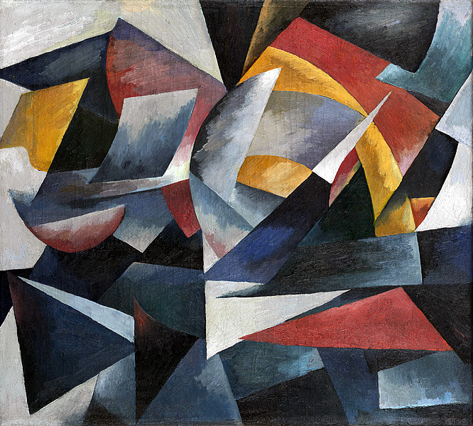 Futuristic composition (1917) - Aleksandra Ekster Tablo