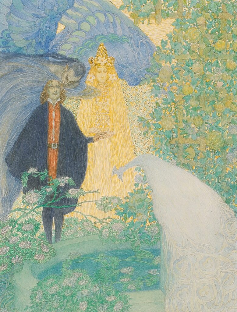 GARDEN OF PARADISE (1910) – Heinrich Lefler Tablo