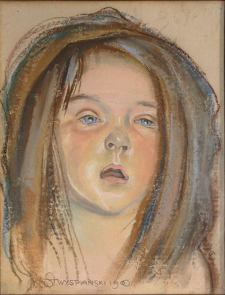 Główka Helenki, Córki Artysty (1900) - Stanisław Wyspiański Tablo