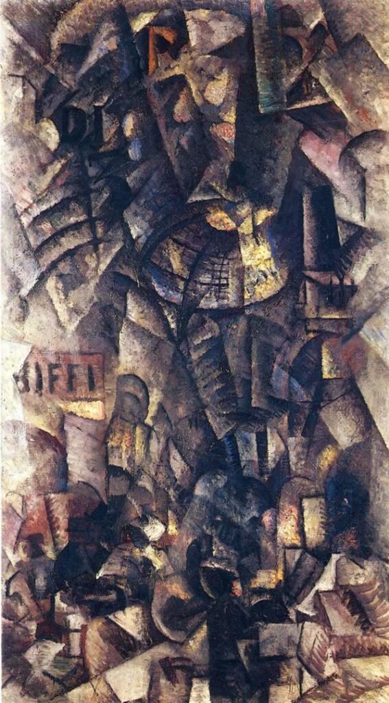 Galleria In Milan (1912) - Carlo Carrà Tablo