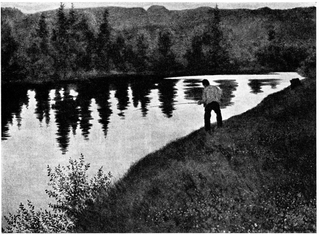 Gamle Fingar Fisker I Eggedoela - Theodor Severin Kittelsen Tablo