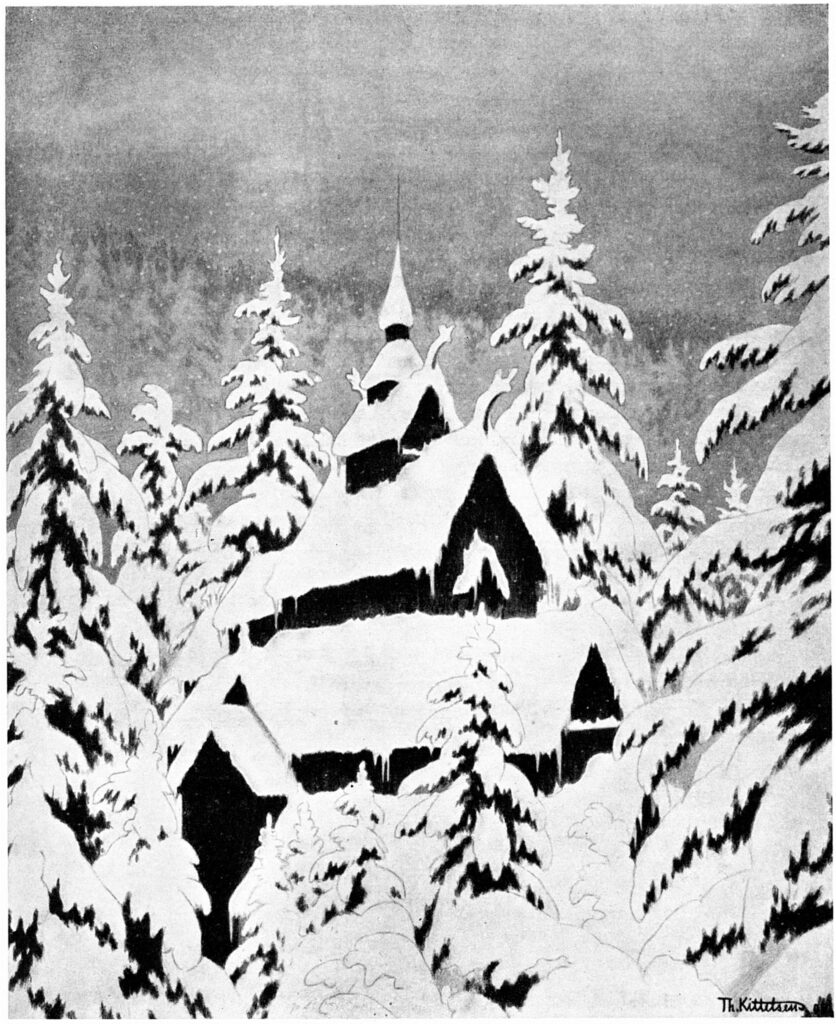 Gamle Kirke Den - Theodor Severin Kittelsen Tablo