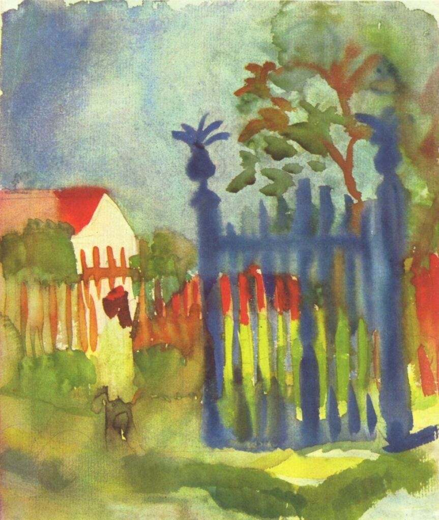 Garden Gate (1914) - August Macke Tablo