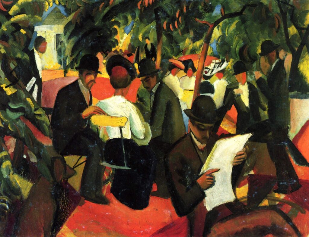 Garden Restaurant (1912) - August Macke Tablo