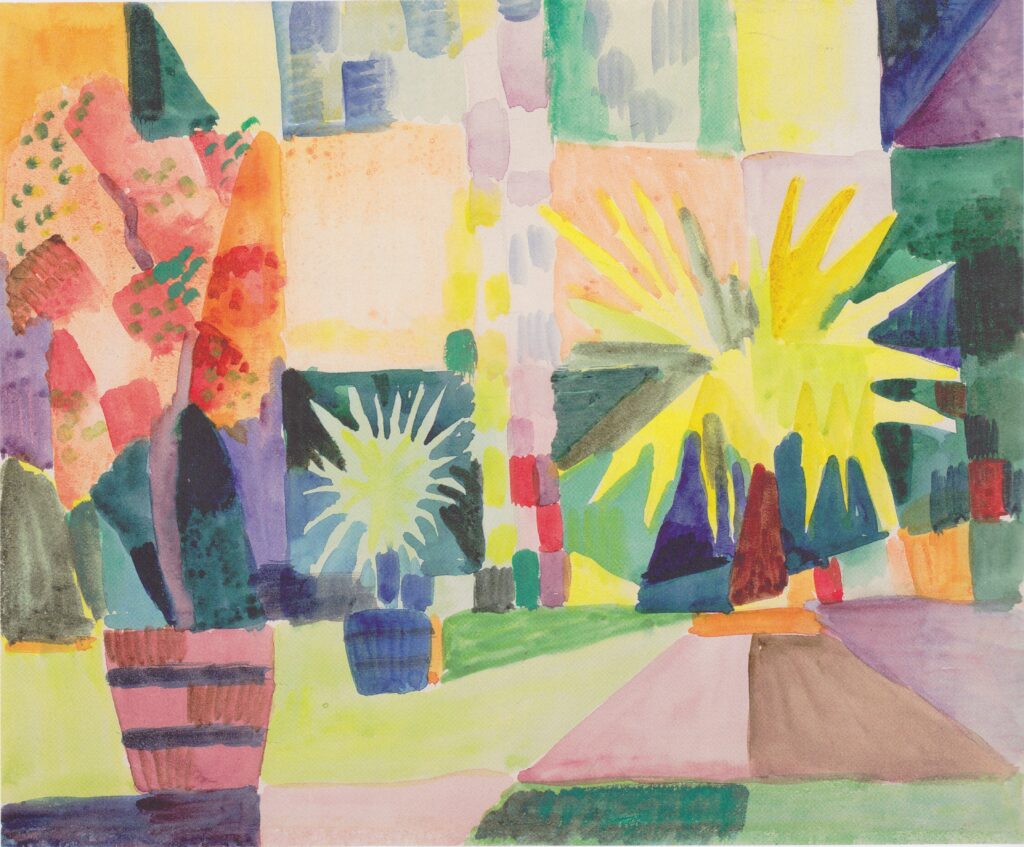 Garden on Lake Thun - August Macke Tablo