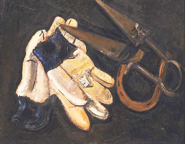 Gardener's Gloves and Shears (1937) - Marsden Hartley Tablo
