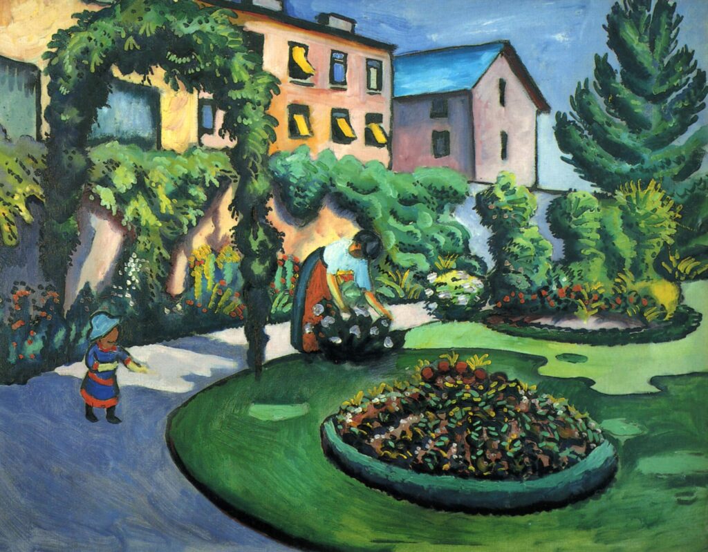 Gartenbild (1911) - August Macke Tablo