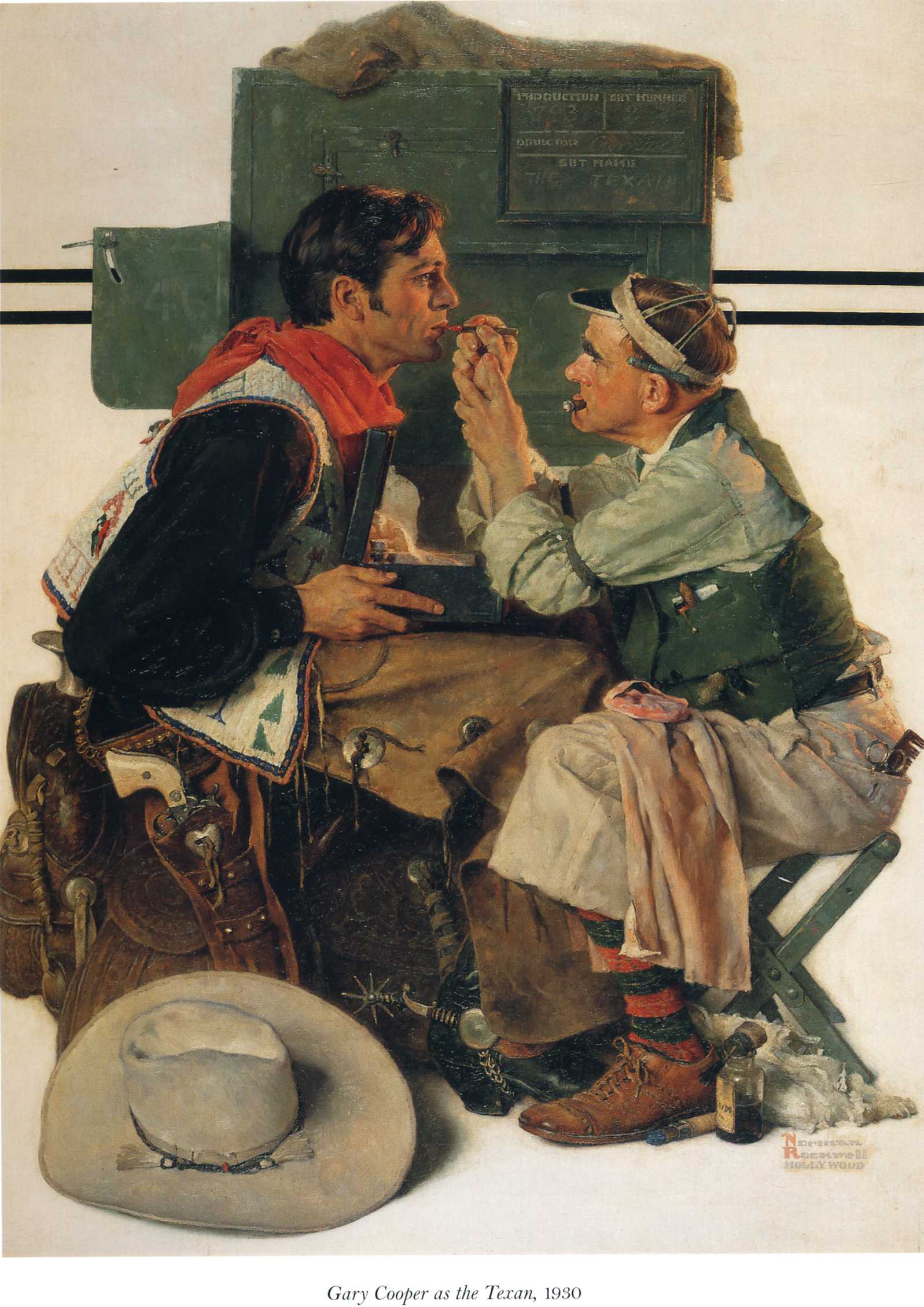 Gary Cooper as the Texan (1930) - Norman Rockwell Tablo
