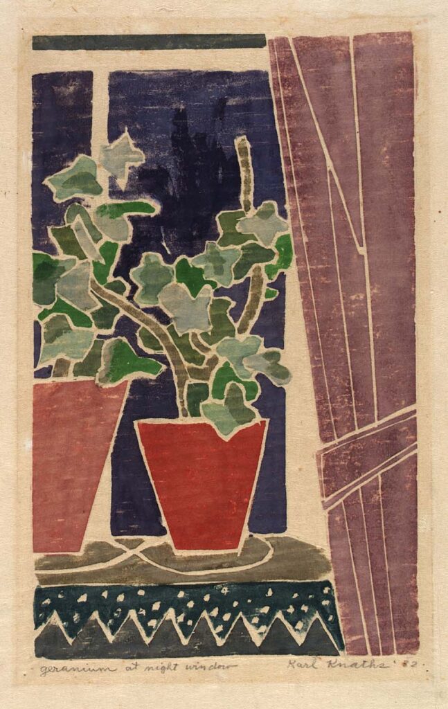 Geranium at Night Window (1932) - Karl Knaths Tablo