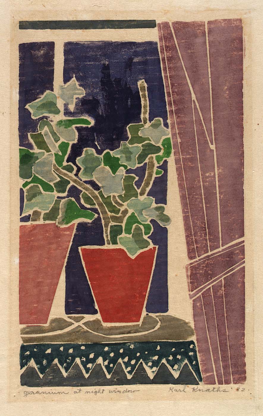 Geranium at Night Window (1932) - Karl Knaths Tablo