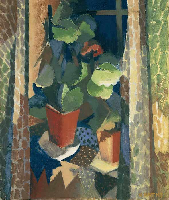 Geranium in Night Window (1922) - Karl Knaths Tablo
