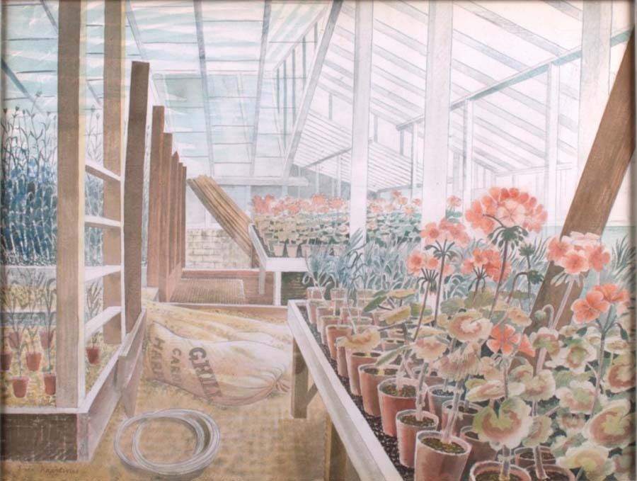 Geraniums and Carnations (1938) – Eric Ravilious Tablo