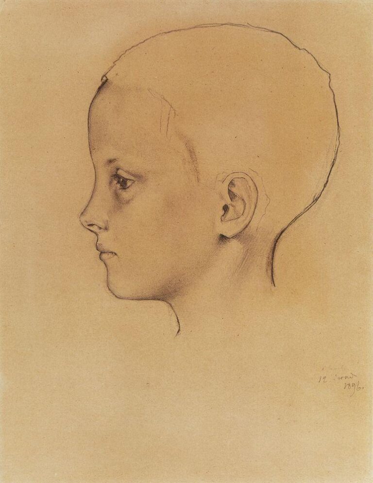 Girl Olia 1 (1896) – Konstantin Somov Tablo