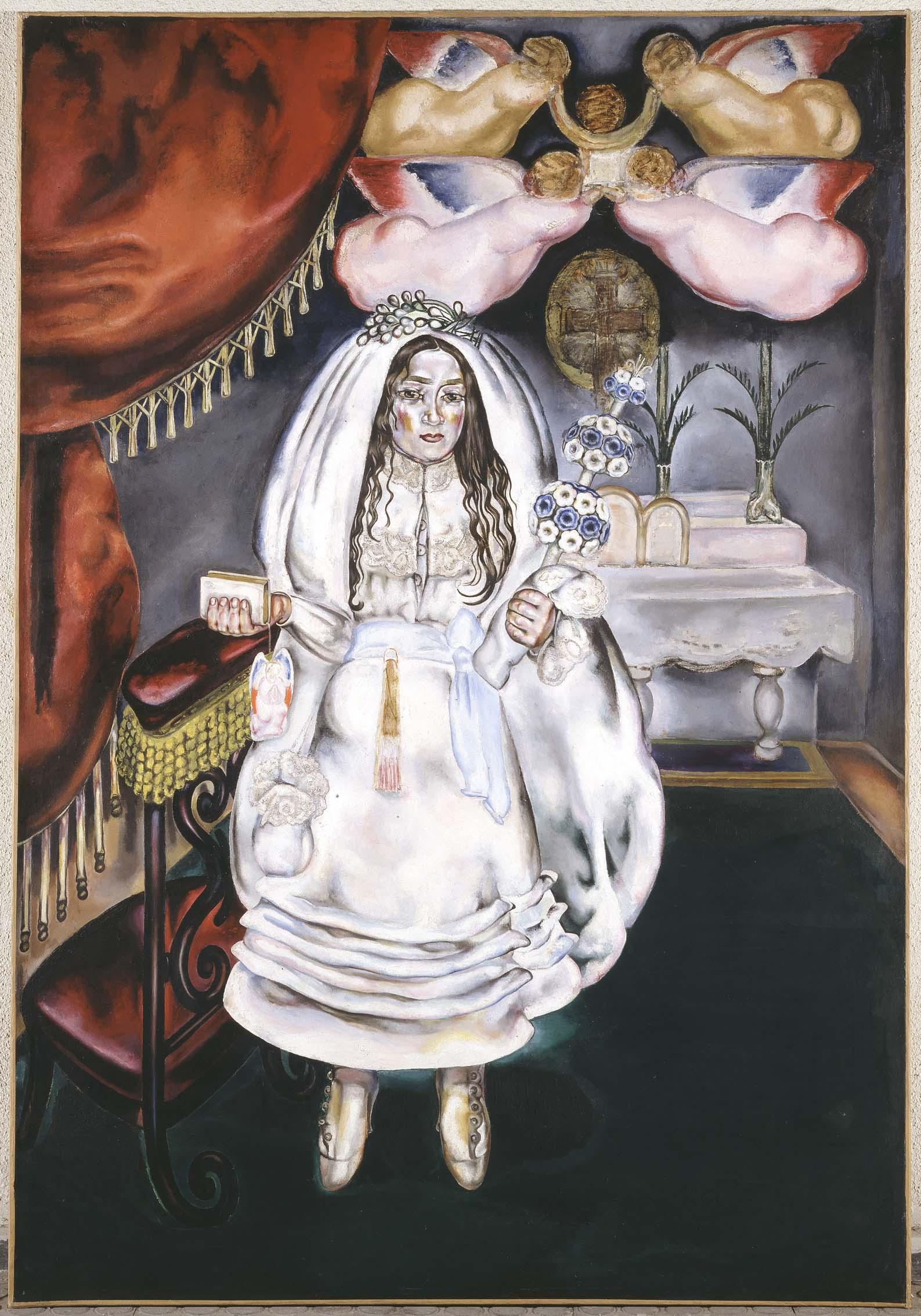 Girl at Her First Communion (1914) - María Blanchard Tablo
