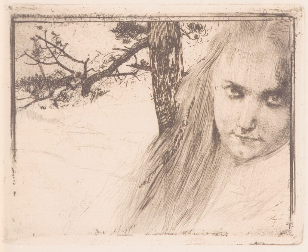 Girl in Landscape (1898) - Koloman Moser Tablo