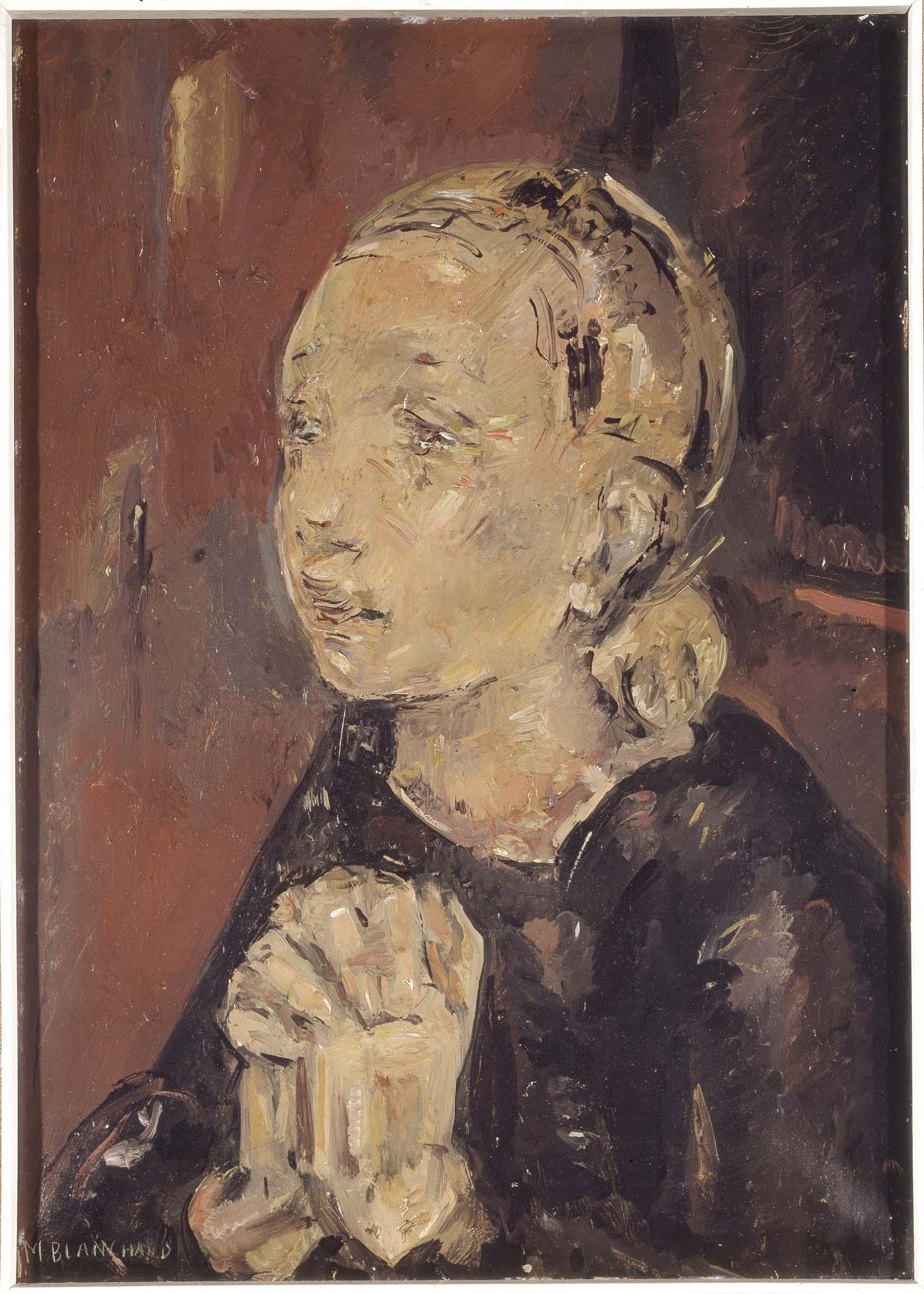 Girl in Prayer (1925) - María Blanchard Tablo