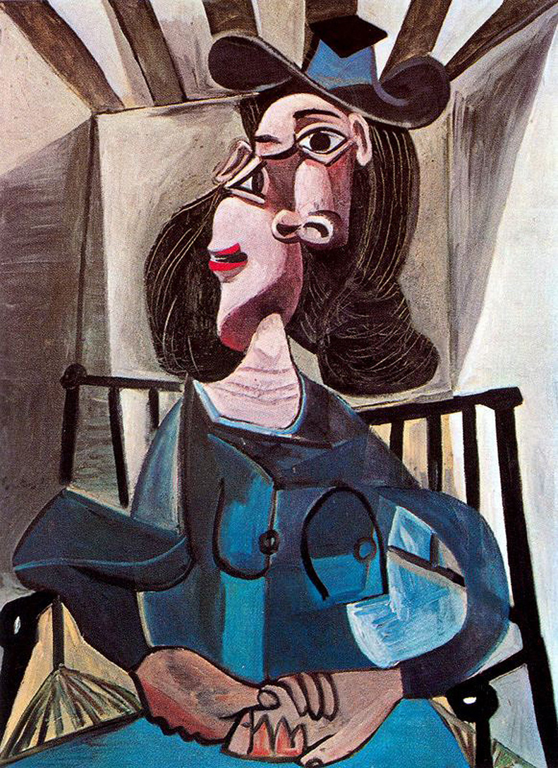 Girl in chair (1952) - Pablo Picasso Tablo