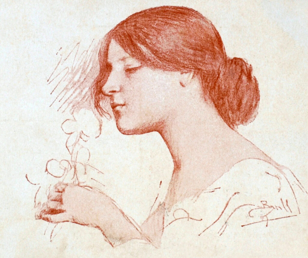 Girl in profile (1907) - Joan Brull Tablo