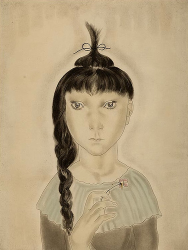 Girl with Braid – Tsuguharu Foujita Tablo