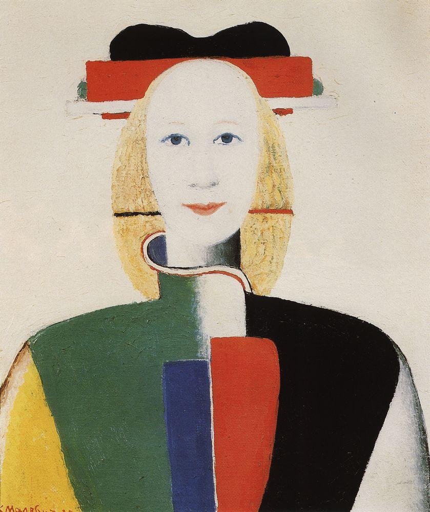 Girl with a Comb in her Hair (1933) - Kazimir Malevich Tablo
