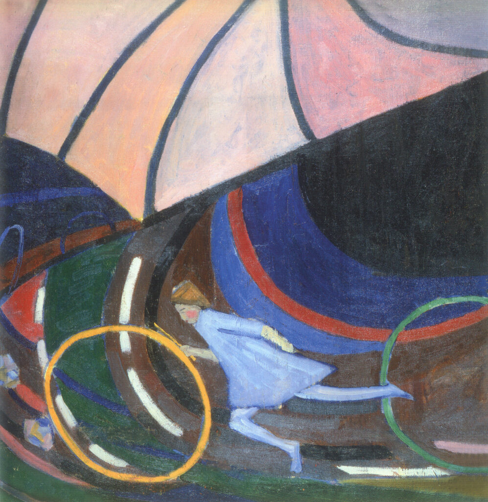 Girl with a hoop (1913) - Oleksandr Bogomazov Tablo