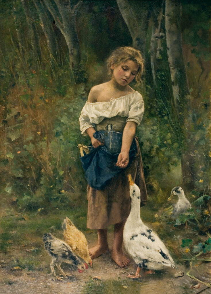 Girl with geese (1891) - Joan Brull Tablo