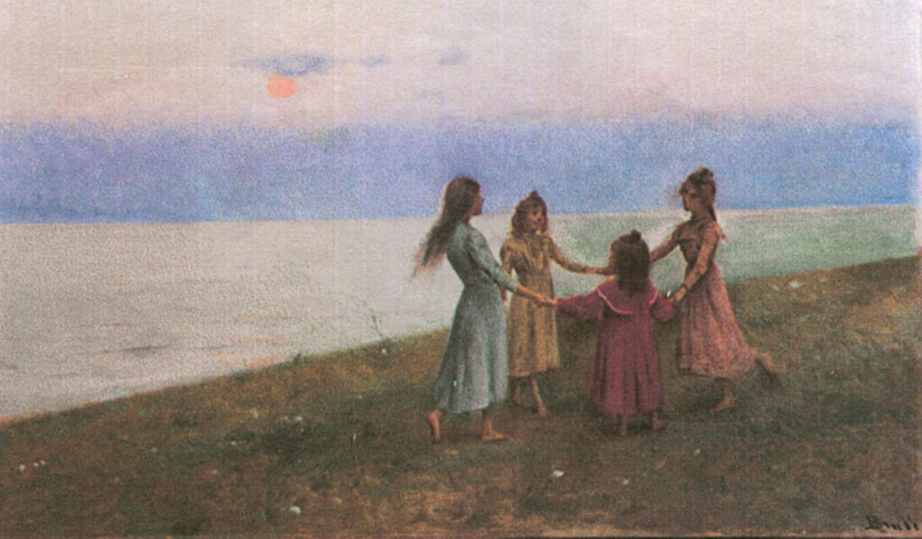 Girls dancing by the sea - Joan Brull Tablo