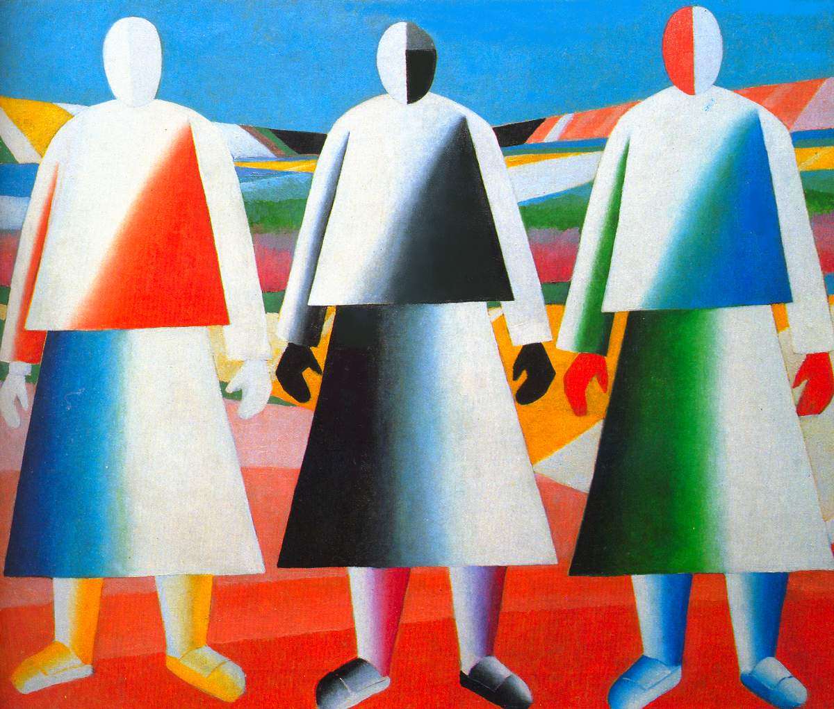 Girls in the Fields (1932) - Kazimir Malevich Tablo