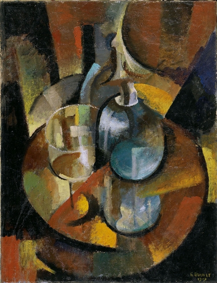 Glass and Carafe (1919) - Gustave Buchet Tablo