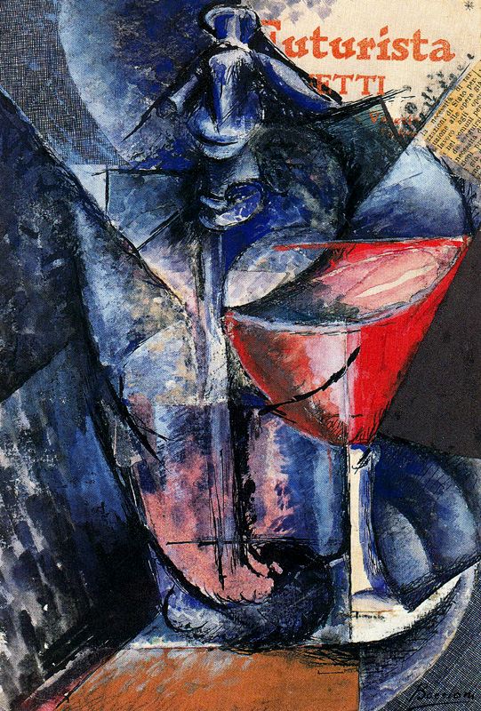 Glass and Syphon (1913) – Umberto Boccioni Tablo
