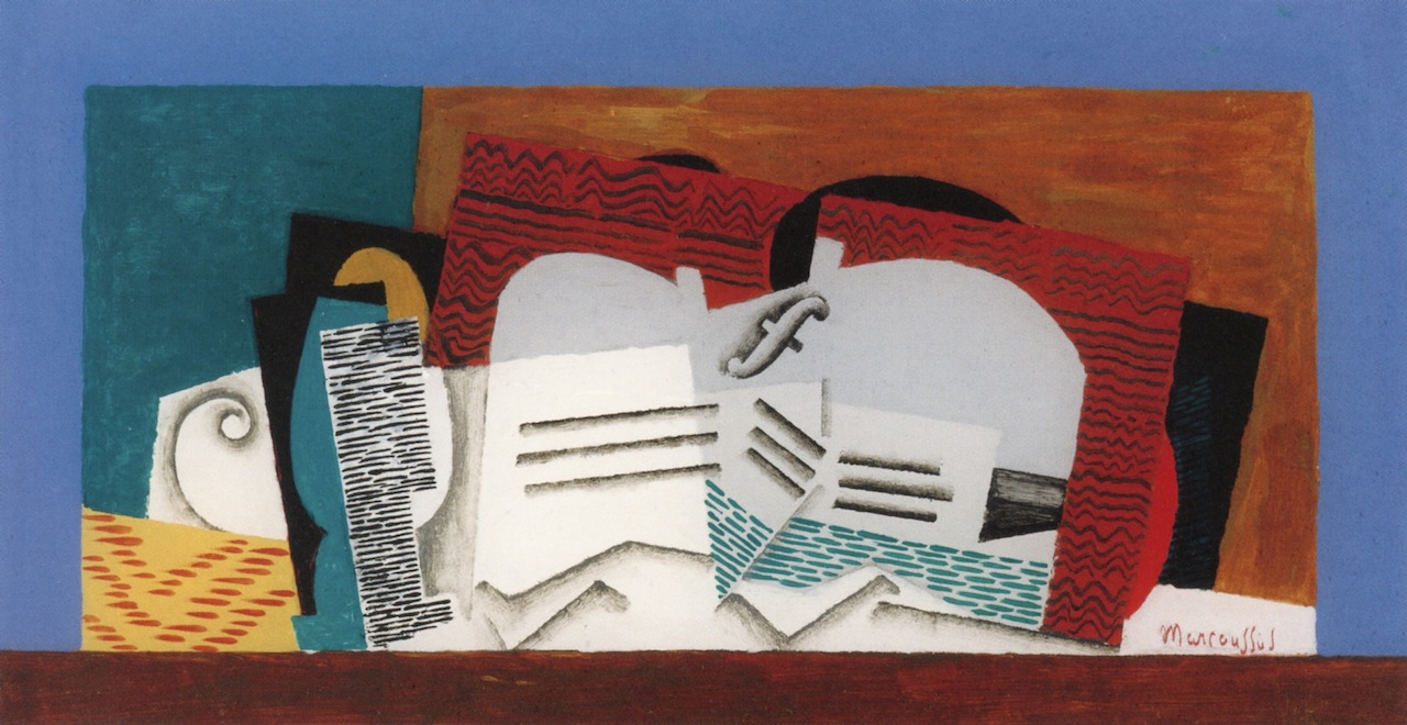 Glass and Violin - Louis Marcoussis Tablo