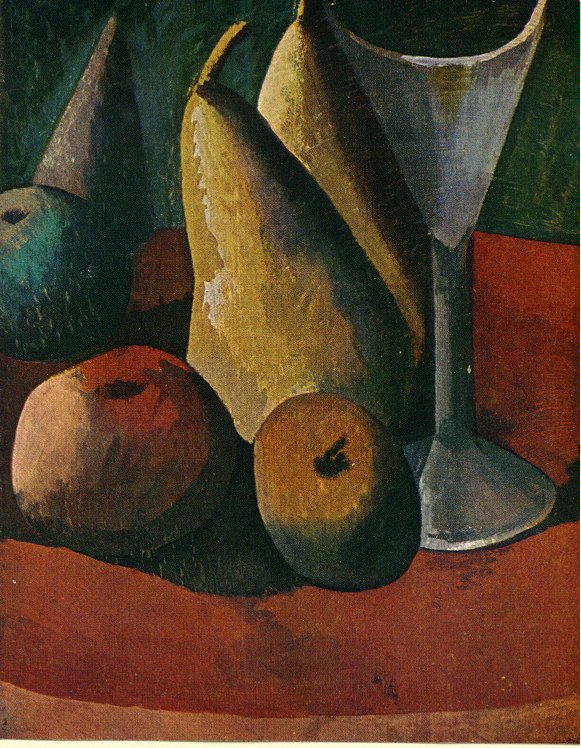 Glass and fruits (1908) - Pablo Picasso Tablo