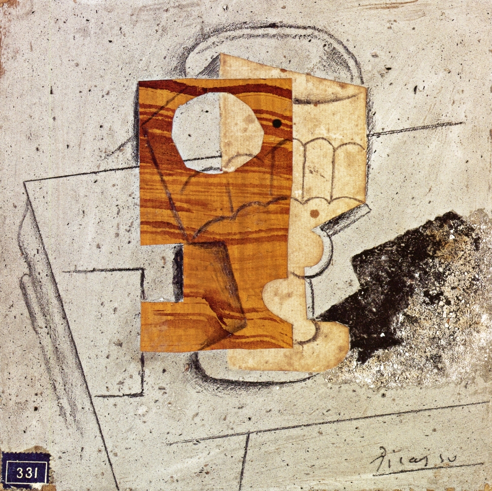 Glass on a Table (1914) - Pablo Picasso Tablo