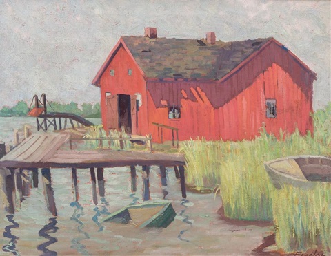 Glouchester Scene – Allan Randall Freelon Tablo
