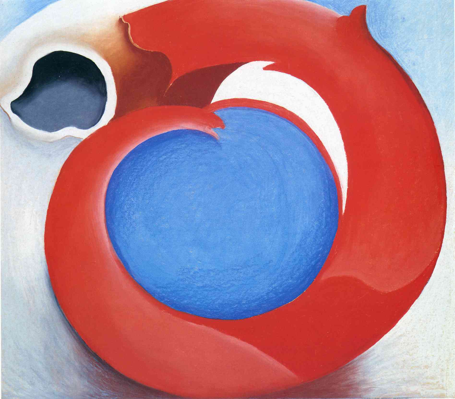 Goat's Horn With Red (1945) - Georgia O'Keeffe Tablo